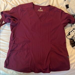 Adar Women's Burgundy Scrub Jogger Set